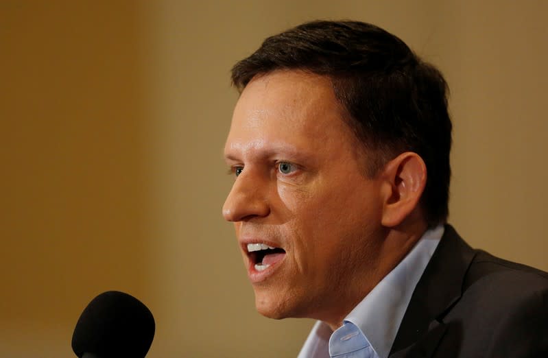 PayPal co-founder and Facebook board member Thiel delivers speech on US presidential election at the National Press Club in Washington