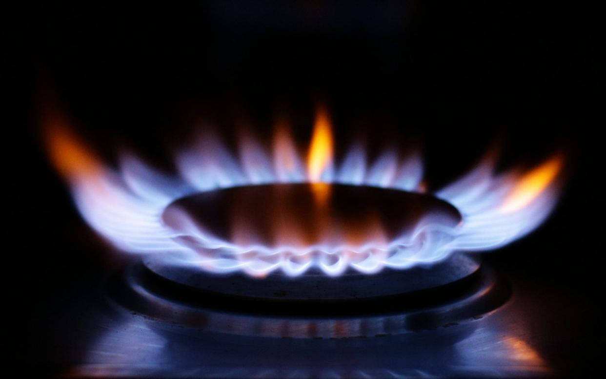 Image shows a lit ring on a gas hob - Yui Mok/PA