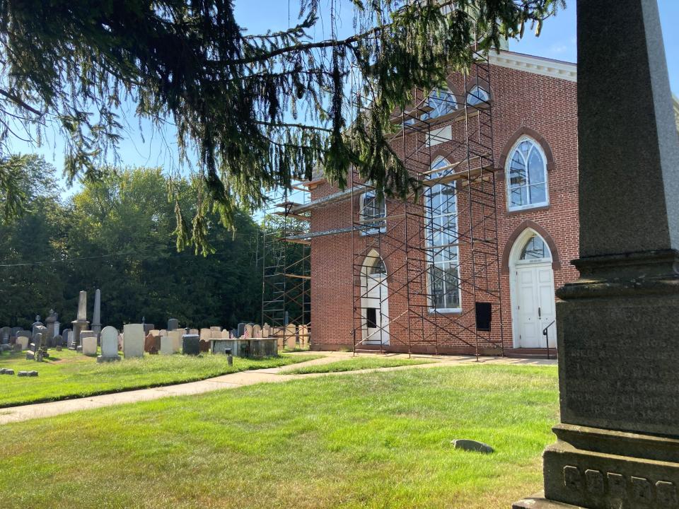 Old Brick Reformed Church along Route 520 in Marlboro.