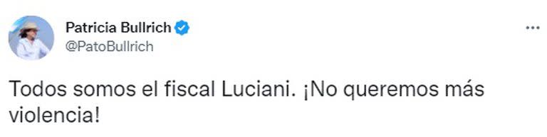 El tuit de Patricia Bullrich