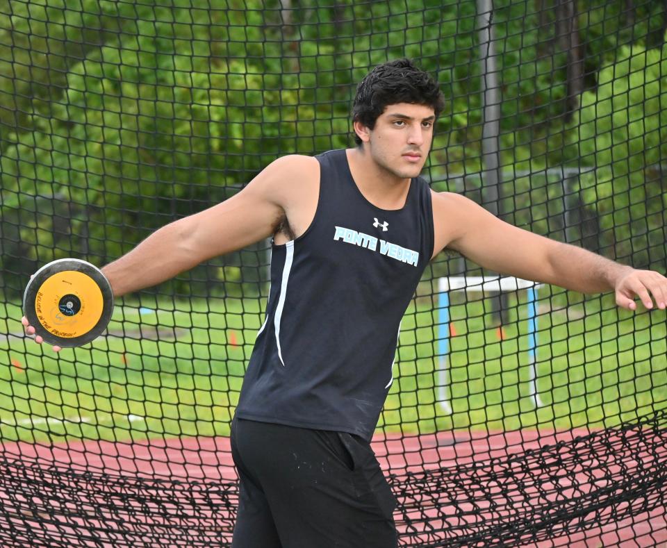 Ponte Vedra's Nathan Lebowitz achieved a season best in the boys discus at the IMG Spring Break Invitational.