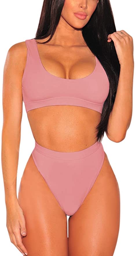 LA Hearts by PacSun Pink Kyle Keyhole Halter Bikini Top