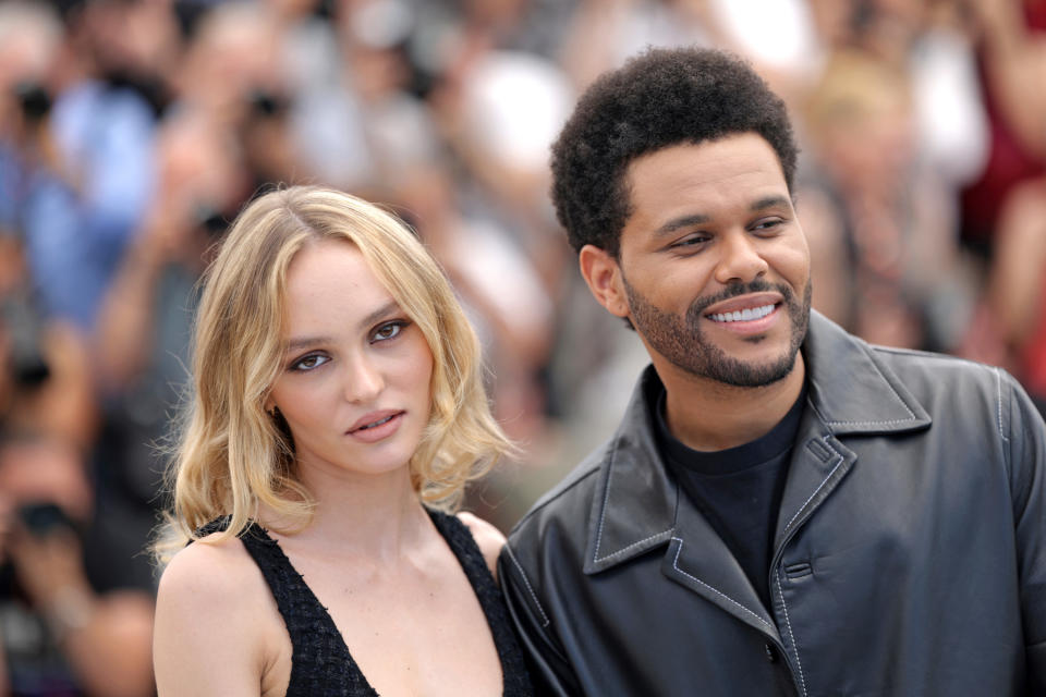 Close-up of Lily-Rose and Abel