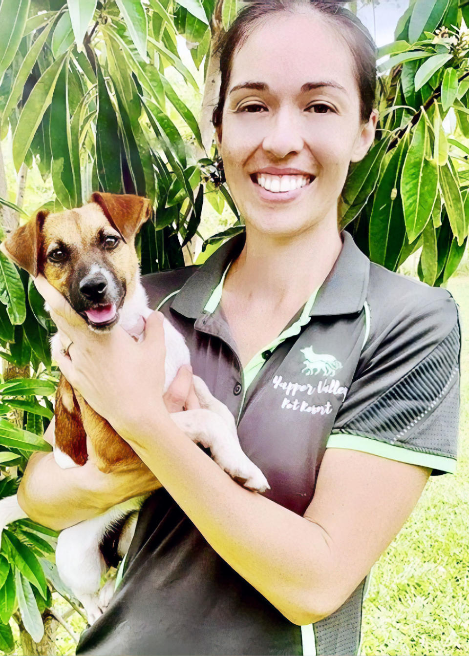 PIC FROM Yapper Valley Pet Resort/Caters News - (PICTURED: Natalie Giumelli, 31, with a dog at Yappa Valley Pet Resort ) - An Aussie mum is giving anyone in the world a chance to live the Australian dream for just Â£30 after announcing she is raffling off her $1.52 million outback home and business. Mum-of-two Natalie Giumelli, 31, has owned the Yappa Valley Pet Resort in picturesque Townsville, Queensland, Australia, for the past six years â but has now decided to sell her home and business in a very unique way.SEE CATERS COPY 