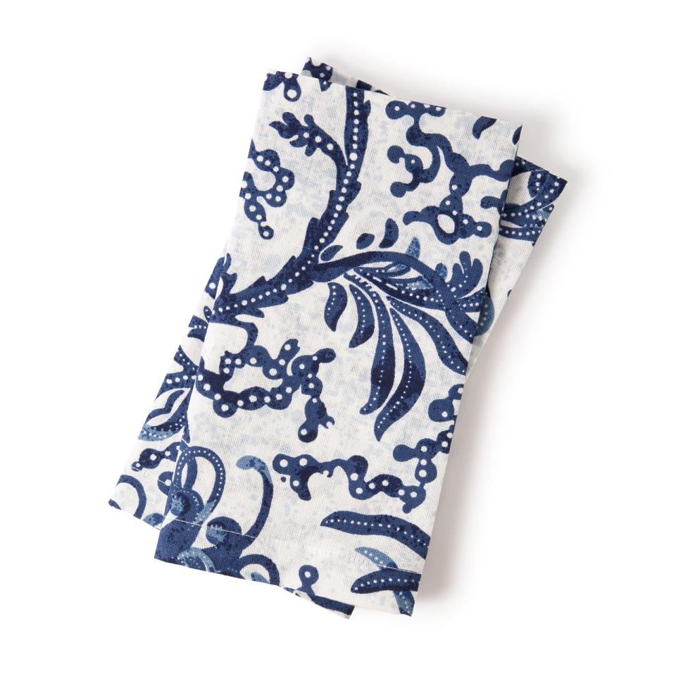 <p><a href="https://usa.utopiagoods.com/products/grevillea-blue-napkins-set-of-2?_pos=1&_sid=940216702&_ss=r" rel="nofollow noopener" target="_blank" data-ylk="slk:Shop Now;elm:context_link;itc:0;sec:content-canvas" class="link ">Shop Now</a></p><p>Utopia Goods</p><p>utopiagoods.com</p><p>$55.00</p>