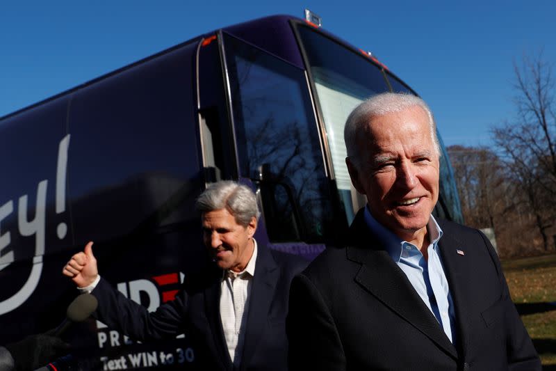 Democratic 2020 U.S. presidential candidate Biden's "No Malarkey!" campaign in Cedar Rapids, Iowa