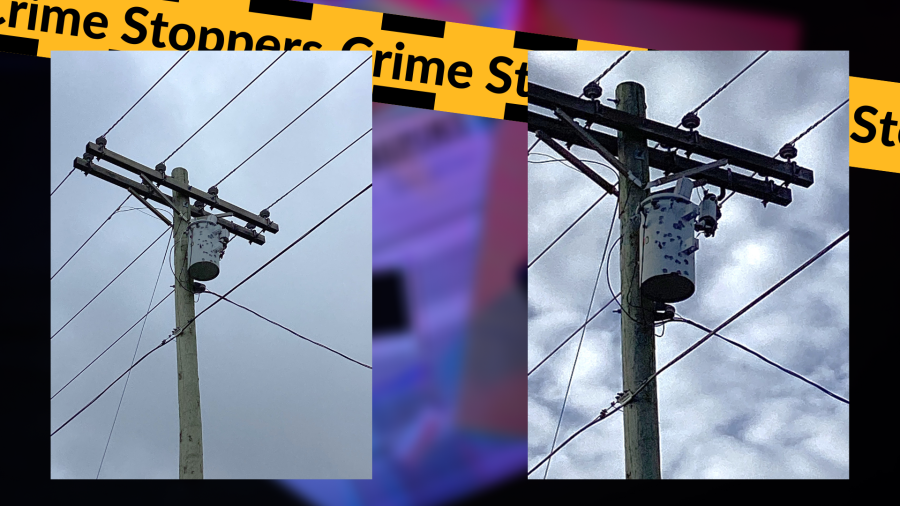 Officials at HomeWorks Tri-County Co-Operative are asking the public for information about the person or persons responsible for shooting their electrical equipment. (Courtesy Photos HomeWorks)