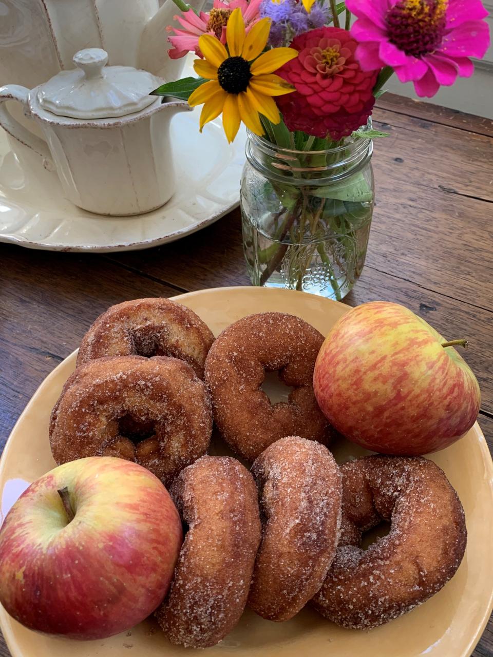 Apple Cider Doughnuts from Springdale Farm in Cherry Hill are available on site and at the Collingswood Farmers Market.