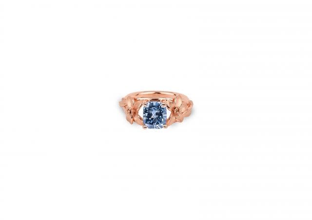 The Jane Seymour 2.08-carat Fancy Vivid Blue diamond ring