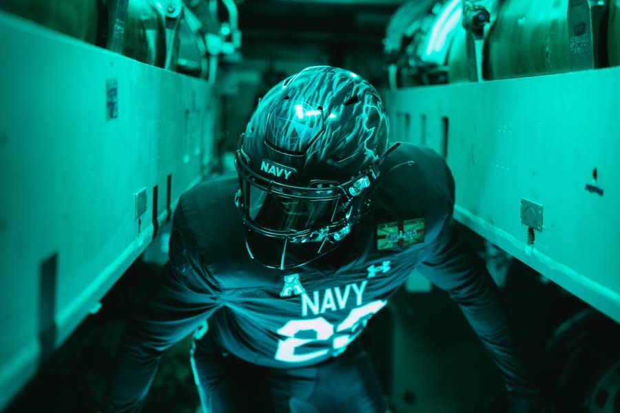 The Naval Academy’s Silent Service uniforms (Courtesy of Navy Sports)