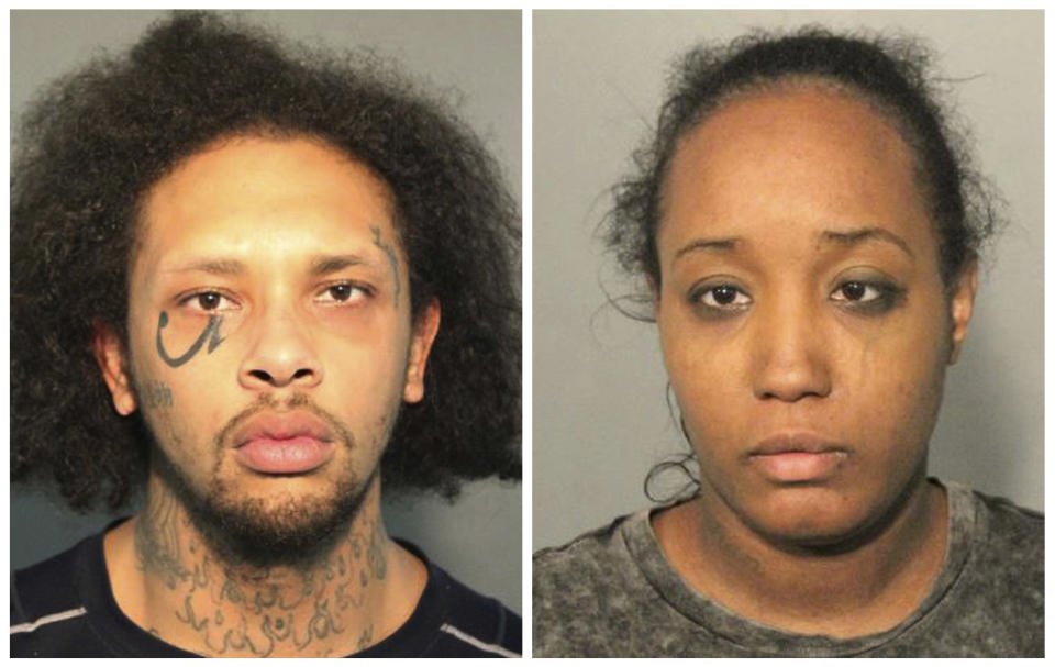 Jonathan Allen and his wife, Ina Rogers were arrested after police removed 10 children from a squalid California home. Source: AP