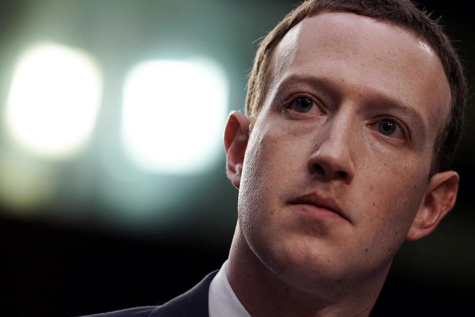 Facebook co-founder, Chairman and CEO Mark Zuckerberg testifies before a combined Senate Judiciary and Commerce committee hearing in the Hart Senate Office Building on Capitol Hill April 10, 2018 in Washington, DC: Alex Wong/Getty Images