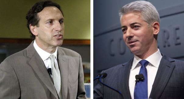<b class="credit">Getty Images</b>Starbucks Chairman Howard Schultz (left) and William "Bill" Ackman, founder and chief executive officer of Pershing Square Capital Management.