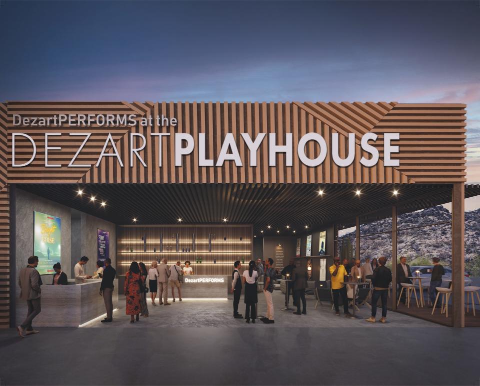 An artist's rendering of the Dezart Playhouse exterior.