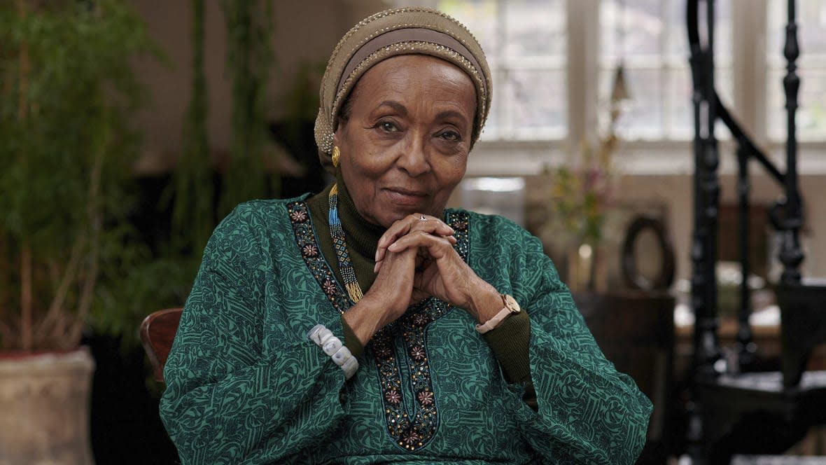 In this photo provided by the Templeton Prize in May 2023, Dr. Edna Adan Ismail sits for a portrait in London. Ismail, a nurse-midwife, hospital founder, and healthcare advocate who for decades has combatted female circumcision and strived to improve women’s health care in East Africa, was named Tuesday, May 16, 2023, as winner of the 2023 Templeton Prize, one of the world’s largest annual individual awards. (Tim Cole/Templeton Prize via AP)