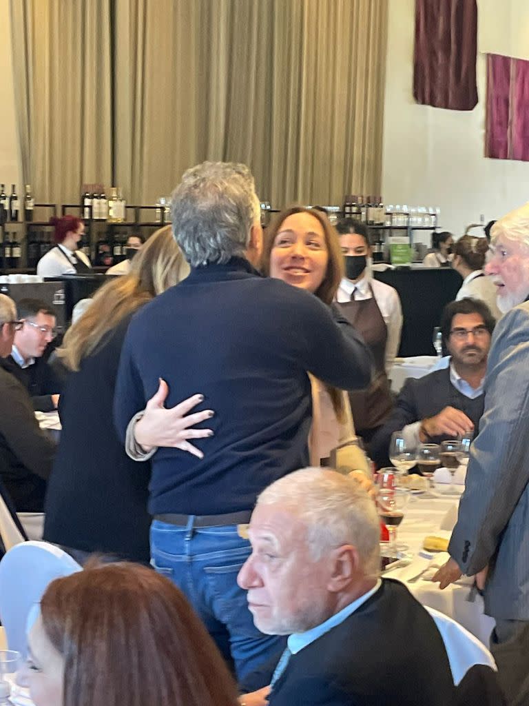 Macri saludó a María Eugenia Vidal en el restaurante de la Rural