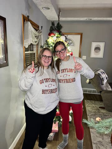 <p>Jennifer Brown</p> Jennifer Brown and her daughter Cameron wearing matching sweatshirts