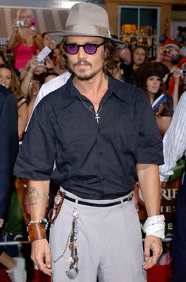 Johnny Depp at the Disneyland premiere of Walt Disney Pictures' Pirates of the Caribbean: Dead Man's Chest