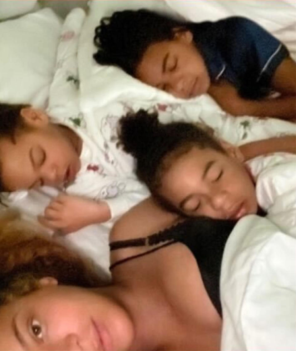 Beyonce and her three kids. (beyonce.com)