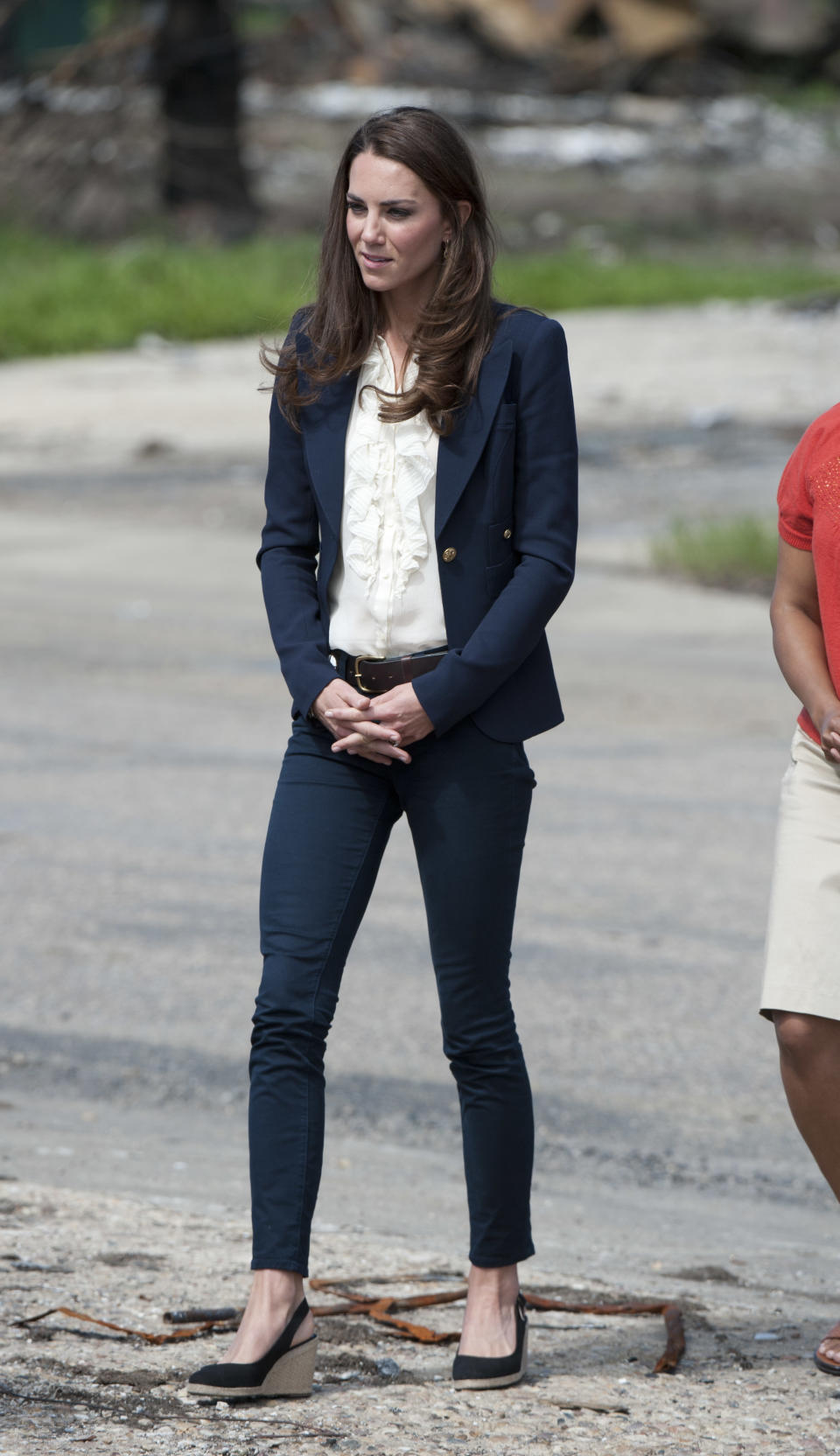 <div class="caption-credit"> Photo by: Getty Images</div>Being a royal representative has never stopped Kate from rocking her favorite J Brand skinny jeans. And that may not have to change in 2013.