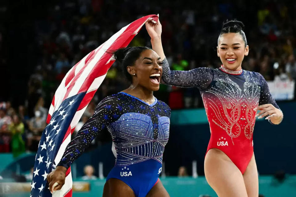 體操傳奇拜爾斯(Simone Biles）。法新社