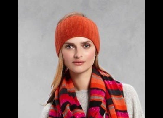 <strong>TO BUY:</strong> <a href="http://www.dkny.com/gift-shop/something-under-150/26846hc/cashmere-ribbed-headband?p=0&s=12" target="_hplink">Cashmere Ribbed Headband by DKNY, $45</a>