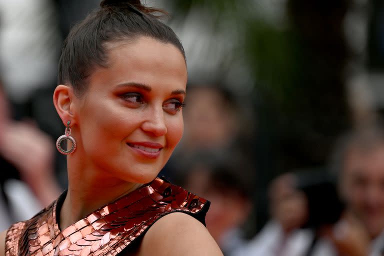 Alicia Vikander en la alfombra roja del Festival de Cannes