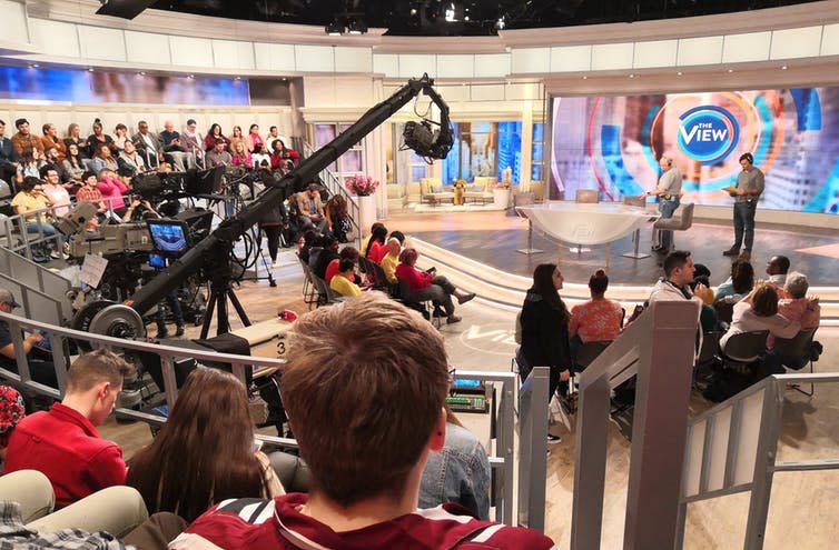 <span class="caption">The View studio audience at the last broadcast with one.</span> <span class="attribution"><span class="license">Author provided</span></span>