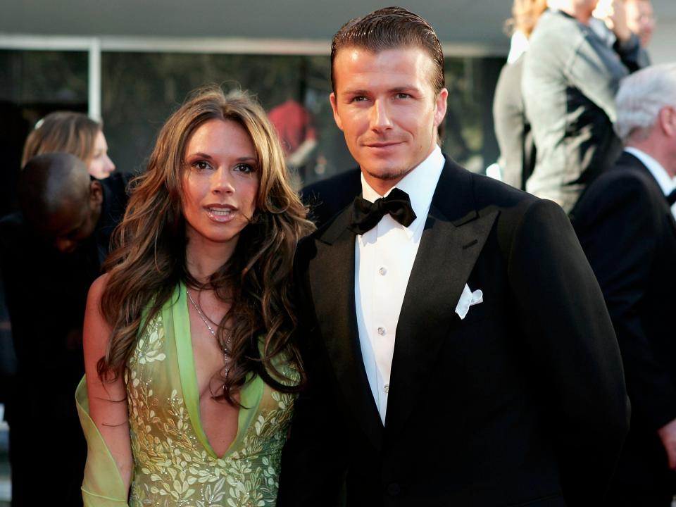 David and Victoria Beckham at an awards show.