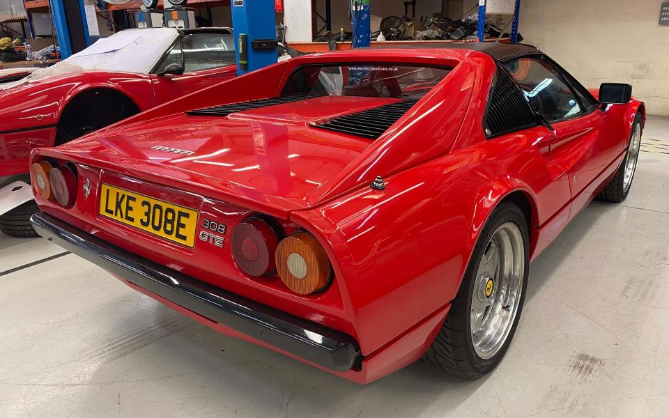 Ferrari 308 GTS converted to EV electric power