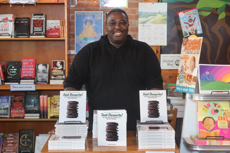 Calvin Eaton has published a book on gluten free desserts that can be found at Hipocampo Children’s Books.