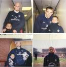 <p>Here’s one of the young Three Lions with some of his old Man United heroes. </p>