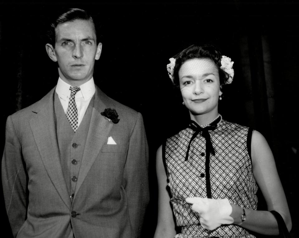 Lady Mary with her first husband, Adrian Bailey, in 1954 - Shutterstock