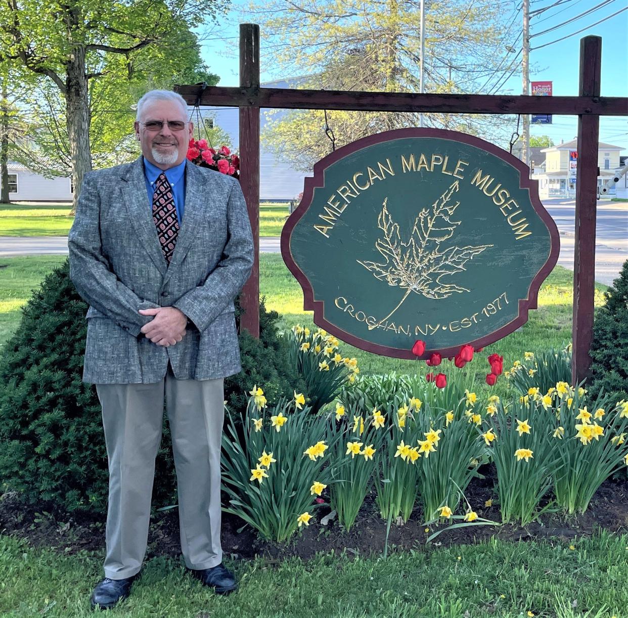 Dr. Gary Graham outside the American Maple Museum, home of the Maple Hall of Fame, which recently inducted the Holmes County OSU Extension Educator.