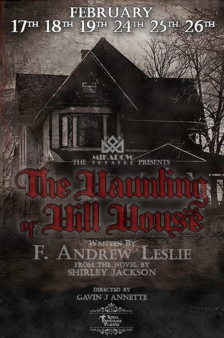 Poster promoting 'The Haunting of Hill House' at Mikadow Theatre.