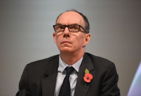 FILE PHOTO: Bank of England Deputy Governor for Markets and Banking, Dave Ramsden attends a Bank of England news conference, in the City of London, Britain November 1, 2018. Kirsty O'Connor/Pool via REUTERS