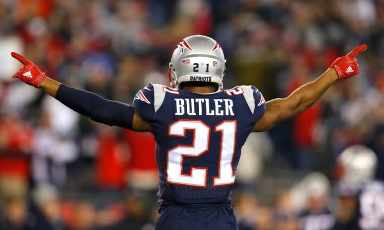 A photo of the back of Malcolm Butler's jersey.