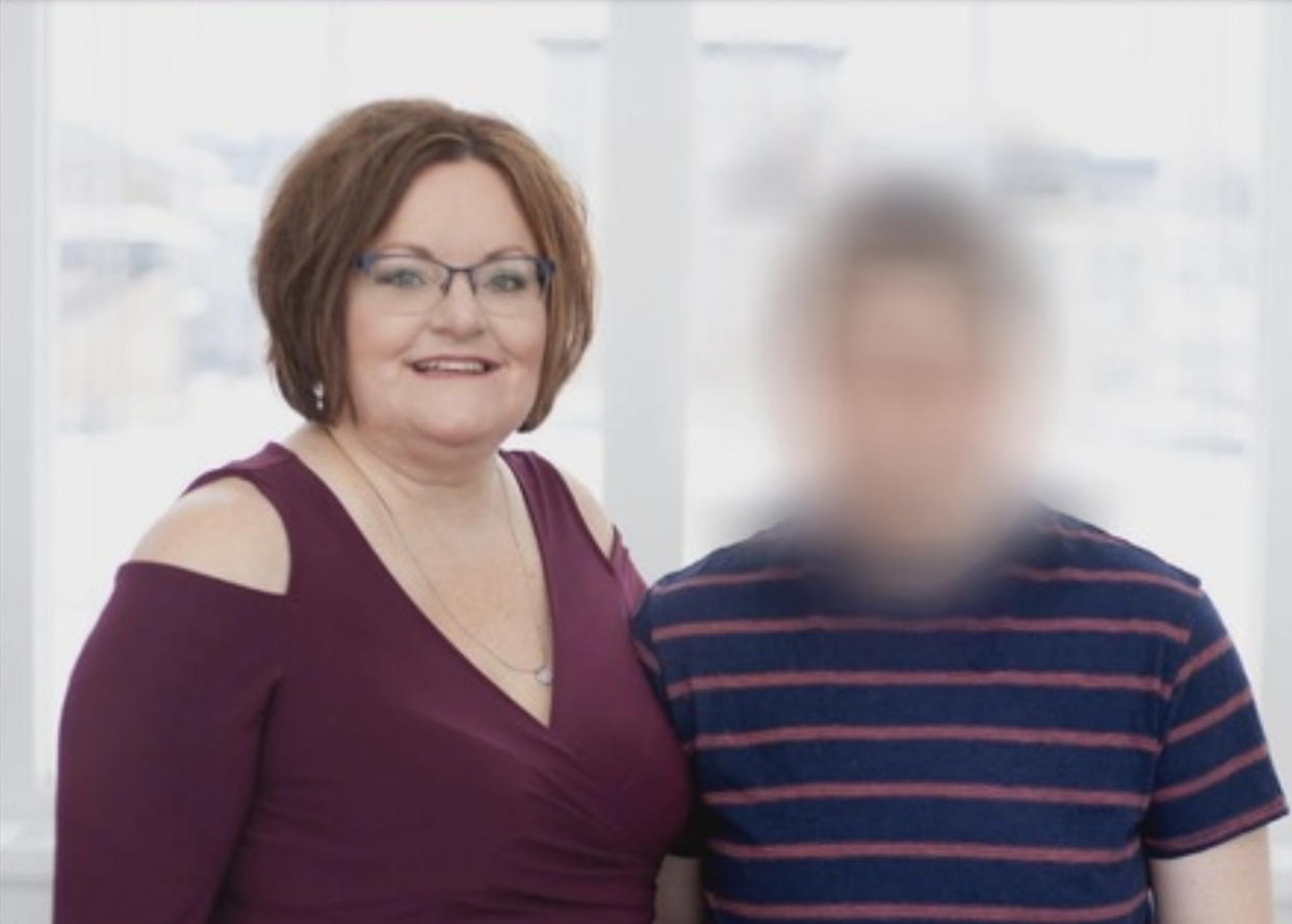 A transgender student, who is blurred here in a picture with his mom, experienced mental anguish after being forced to use a separate locker room at school. (Photo: Courtesy of Fox 9)