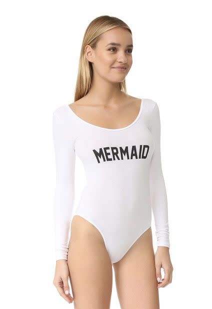 Mermaid Body Suit, $58, <a href="https://www.shopbop.com/mermaid-long-sleeve-bodysuit-private/vp/v=1/1559251894.htm?fm=search-viewall-shopbysize&amp;os=false" target="_blank">ShopBop</a>