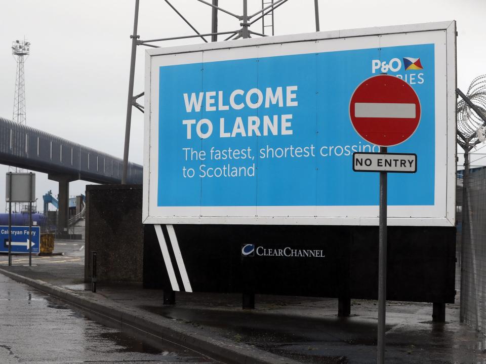 Signage at Larne Port (PA)