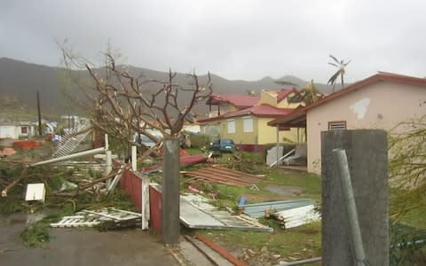 Darlene Gumbs' neighbourhood after the hurricane