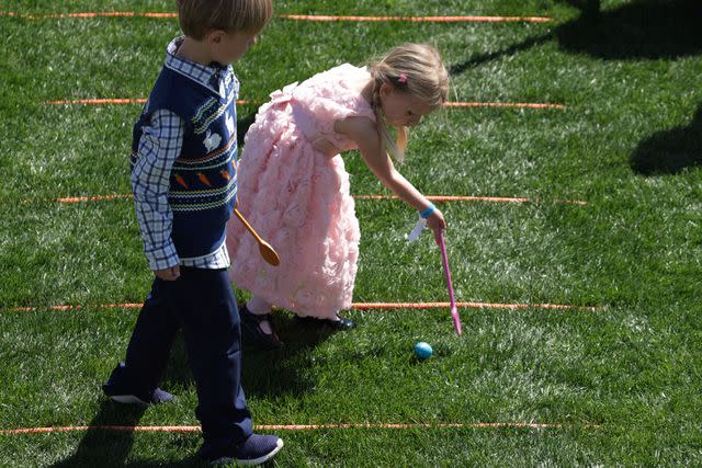 <p>Alex Wong / Staff / Getty Images</p> Kids participating in last year's White House Easter Egg Roll