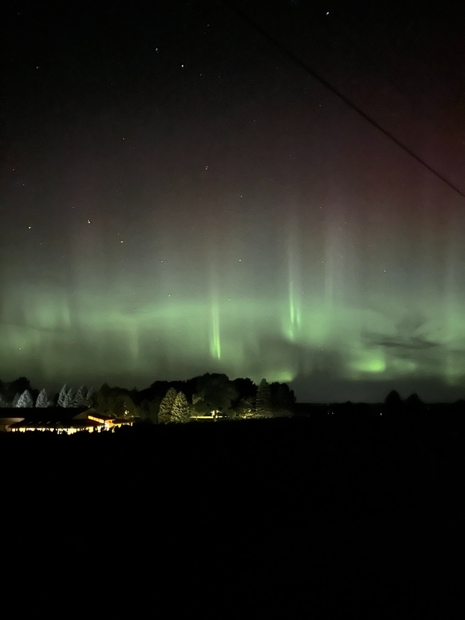 Sharon Ford captured this image of the Northern Lights over Chateau Grand Traverse. ⁦