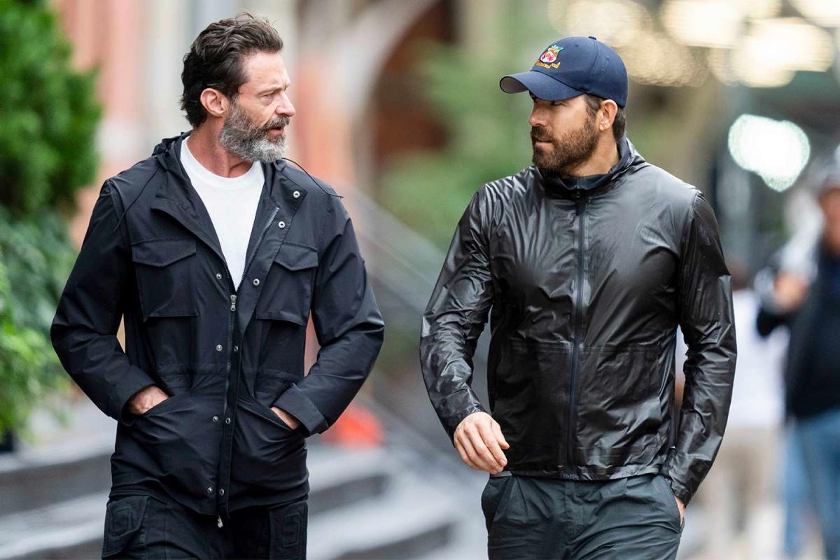 Hugh Jackman Seen Out for Walk with Pal Ryan Reynolds After