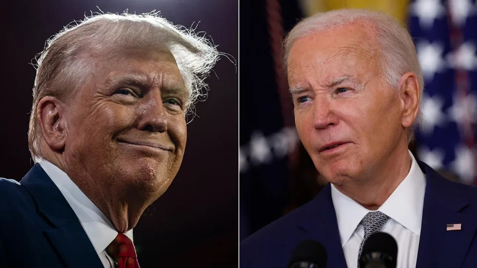 Trump and Biden side by side photo