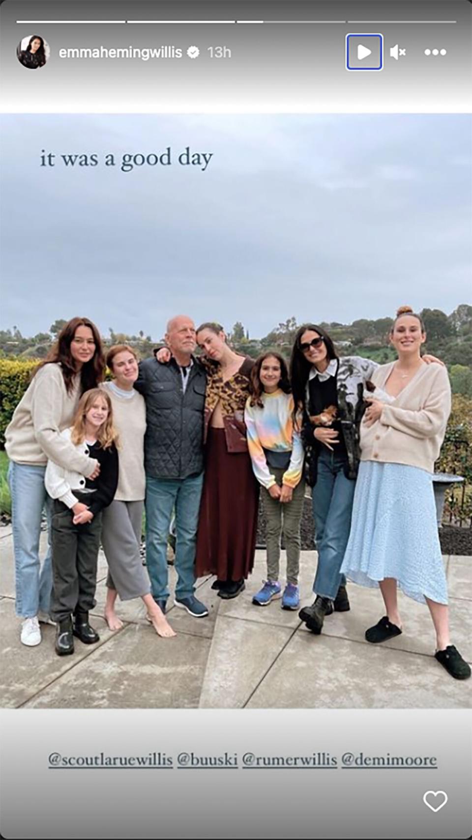 Bruce willis family https://www.instagram.com/emmahemingwillis/. Emma Heming Willis/Instagram