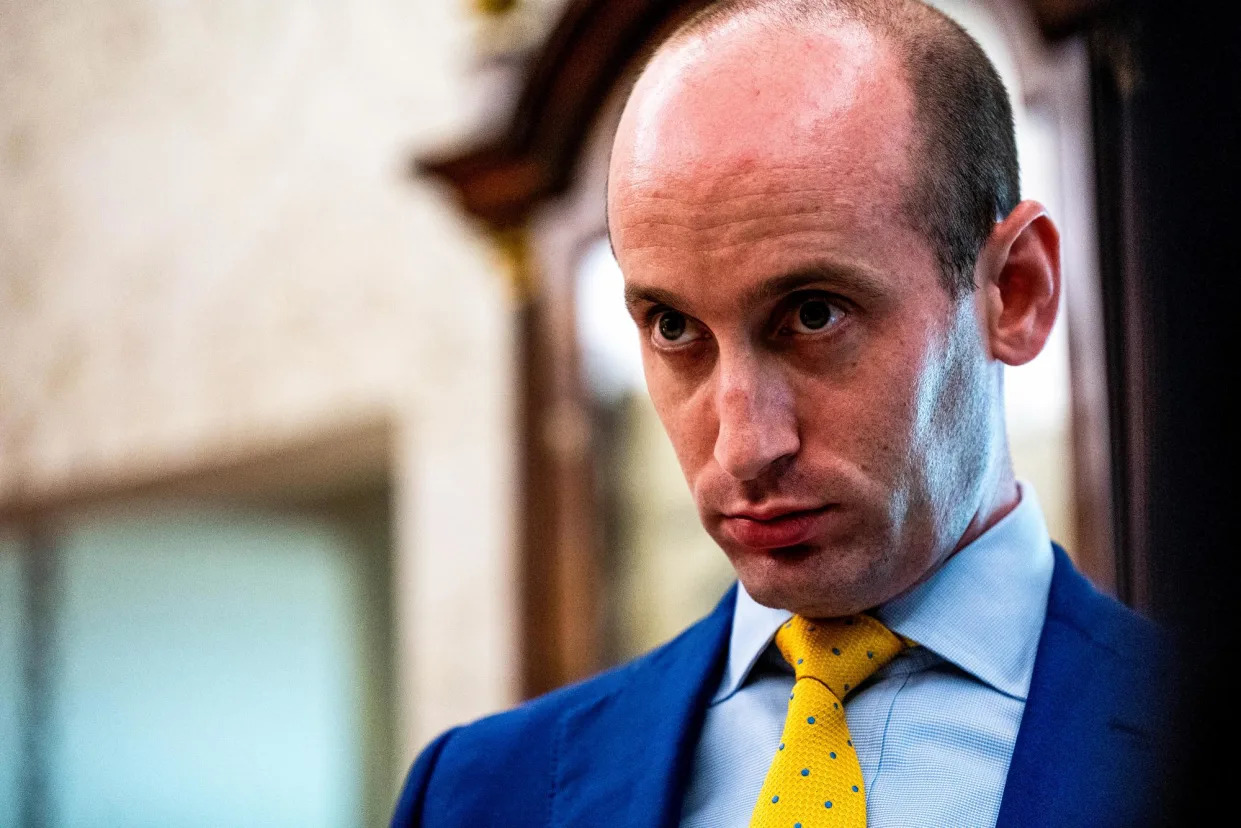 <span>Stephen Miller at the White House, in Washington DC on 15 July 2020.</span><span>Photograph: Anna Moneymaker/The New York Times/Bloomberg via Getty Images</span>