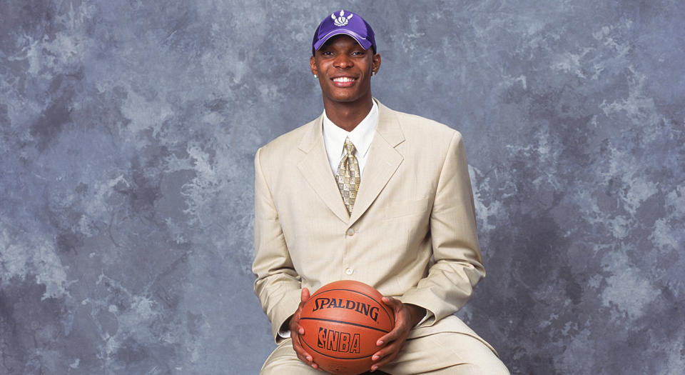 Chris Bosh was selected No. 4 overall by the Toronto Raptors in 2003. (Photo by: Jennifer Pottheiser/NBAE via Getty Images)