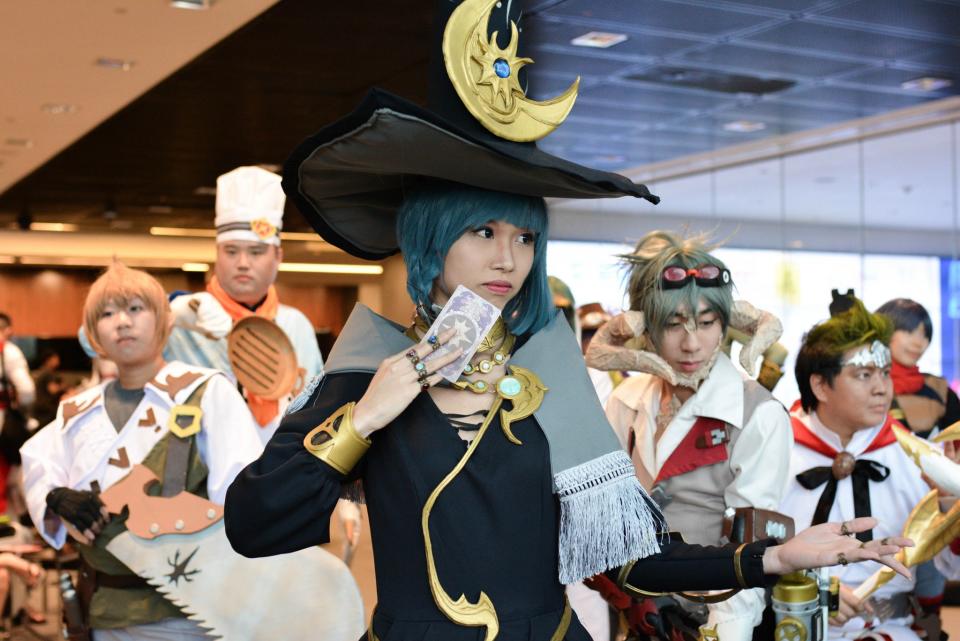 Cosplayers at the Suntec Convention Centre for this year’s Anime Festival Asia Singapore.