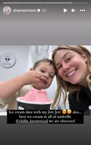 <p>Shawn Johnson East/Instagram</p> Shawn Johnson East and her son Jett